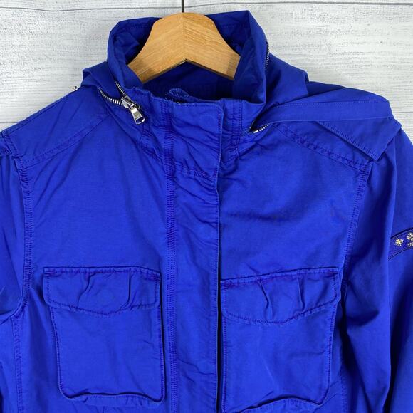 Tatras Womens Aurora Hooded Military Utility Jacket Blue size Small Medium - Picture 4 of 15